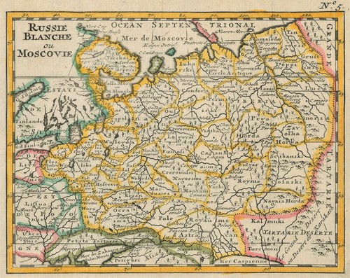 Mappa antica russie blanche - mappa,
