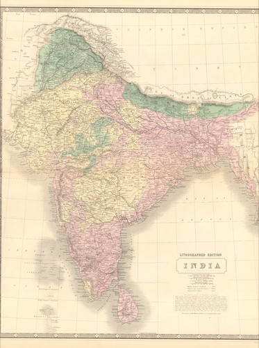 1845 india mappa - 1845, a.k