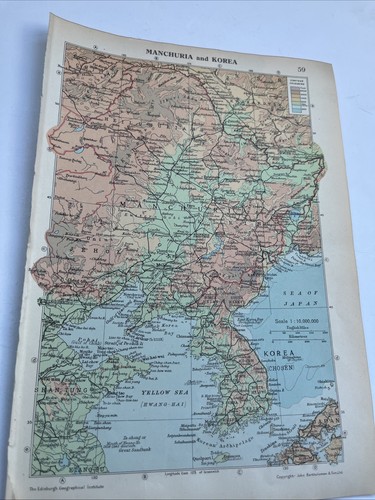 1950 mappa della manciuria - 1950:,