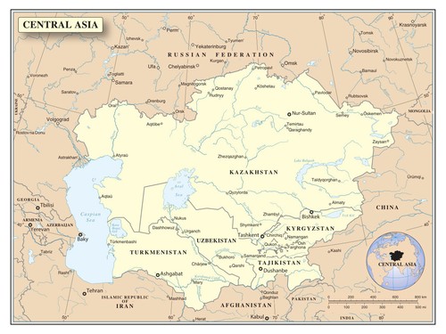 Central asia political - central,