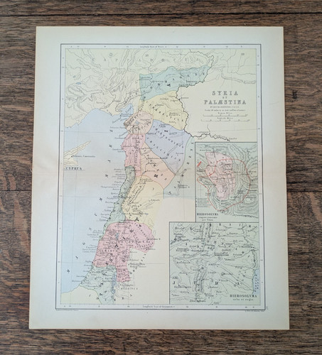 Original 1886 map syria - 1886,