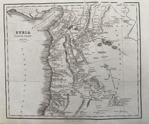 Mappa antica 1845 siria - 1845:,