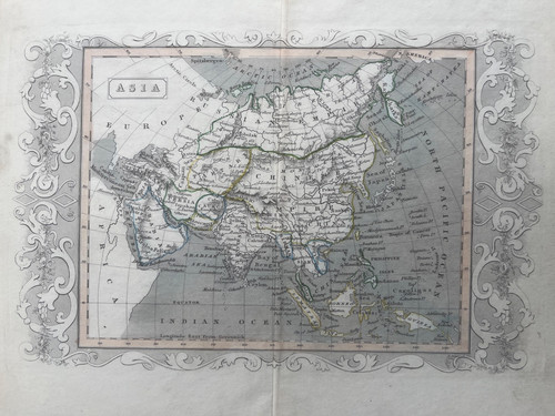 1838 antique map asia - antique, f