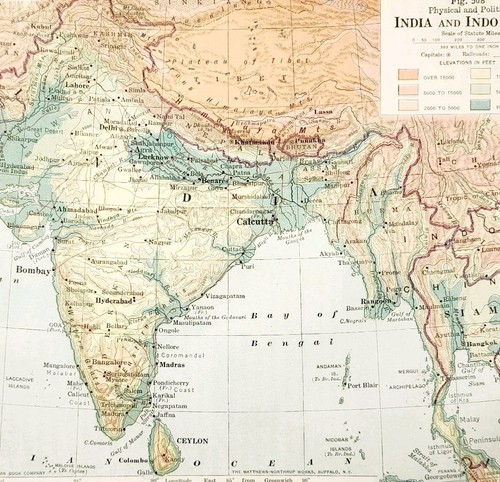 Mappa 1916 india - mappa,