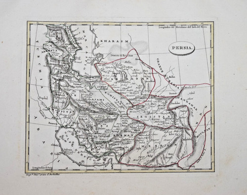 Genuine antique map - genuine, persia