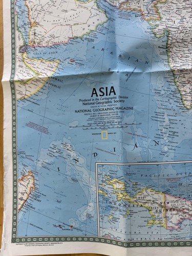 Mappa asiatica geografica - mappa,
