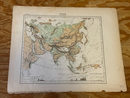 Vintage color map asia - vintage,
