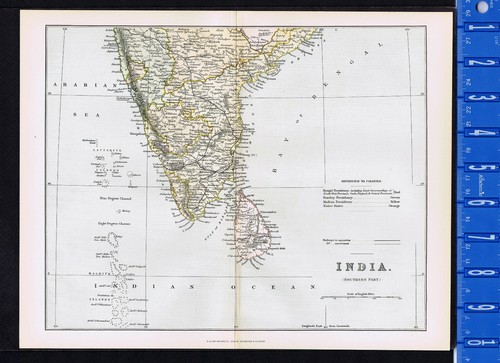 India meridionale 1885 mappa - meridionale:,
