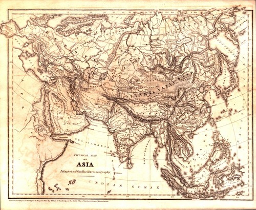 Mappa asia 1843 woodbridge - mappa,