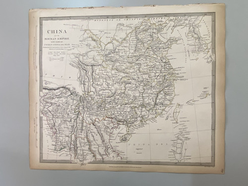 1834 map china - of, birman
