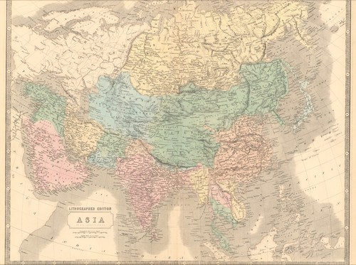 Mappa dell asia 1845 k - dell'asia,