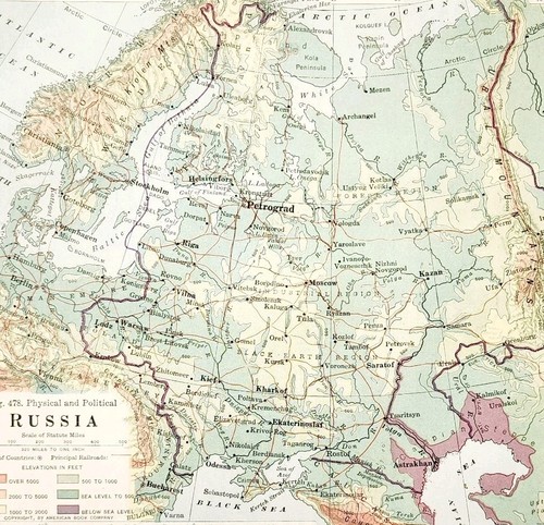 Mappa 1916 russia scandinavia - mappa,