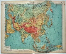 Asia - Mappa fisica originale