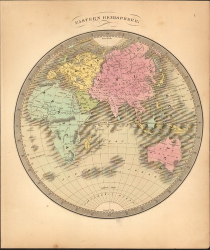 Mappa antica emisfero