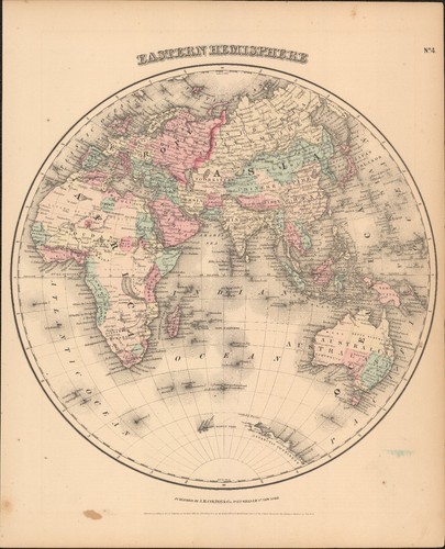 1863 emisfero orientale - emisfero, di