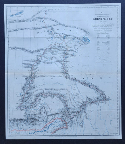 Antique 1885 rgs map great - map,