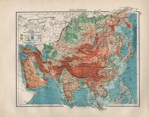 1901 mappa vittoriana asia - ~,