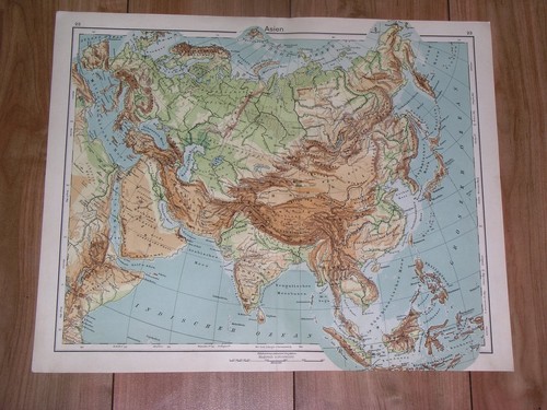 1935 mappa fisica - mappa, di