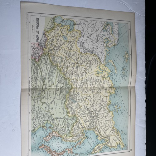 1910 antique map - antique, russia