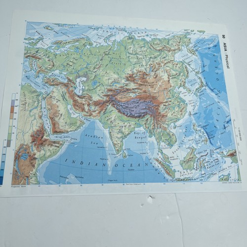 1989 mappa asia fisica 50 - 1989:,