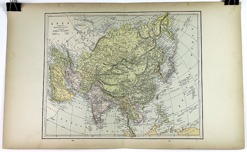 Mappa dell asia del - dell'asia, 1890
