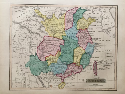 Mappa antica 1839 cina dopo - cina,