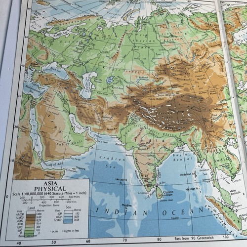 1960 map asia australia - ,,