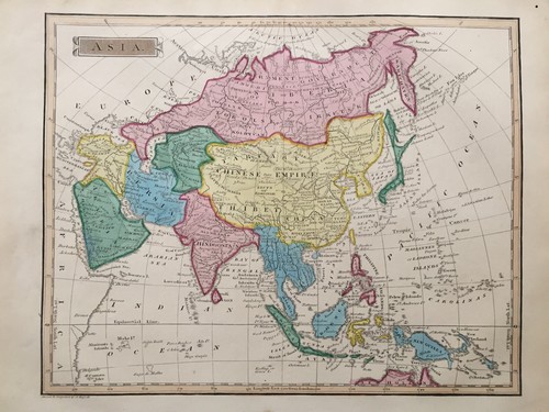 Mappa antica 1839 asia dopo - antica,