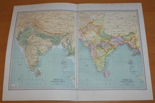 Map 1890 bartholomew india - map:, bartholomew;