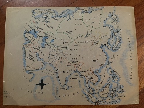 Mappa cartina asia politica - cartina, e