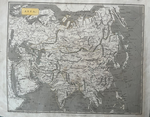 Mappa antica 1820 asia di - mappa, 1820;