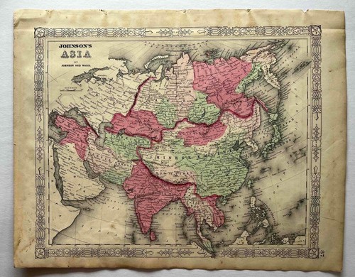 Antica mappa 1864 asia cina - asia,