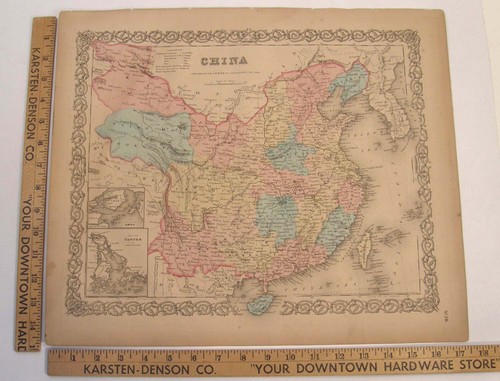 Antica mappa incisione atlante - antica,