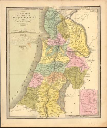 Mappa palestina terra santa - mappa, palestina/terra