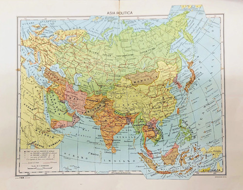 Asia fisica politica cartina - asia,