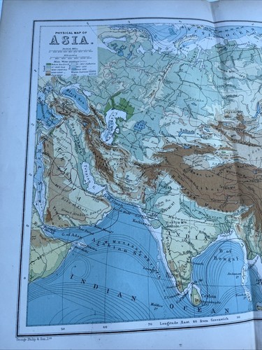 1910 physical map asia - 1910:, psa
