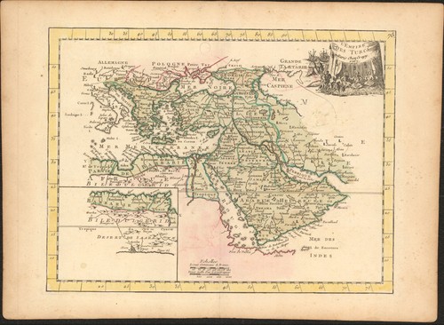 1767 turchia mappa antica - turchia,