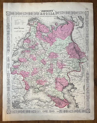 Mappa antica russia 1864 - mappa,