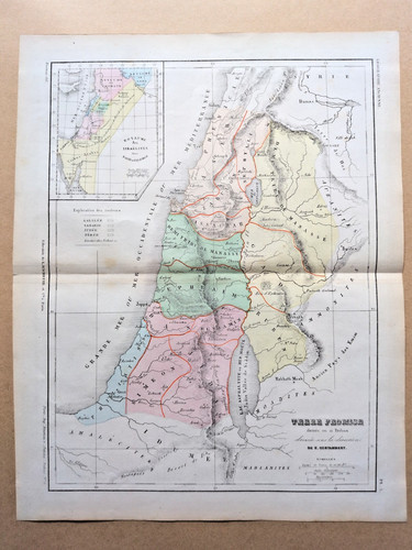 1852 antica mappa lingua - mappa, in